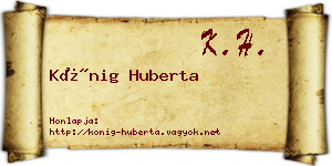Kőnig Huberta névjegykártya